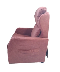POLTRONA "JOLLY 2" CON RECLINER E ALZATA ELETTRICA IN TESSUTO MATTONE, 75X85X108 CM