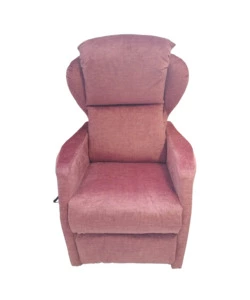 POLTRONA "JOLLY 2" CON RECLINER E ALZATA ELETTRICA IN TESSUTO MATTONE, 75X85X108 CM
