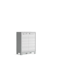 ARMADIO BASSO KETER "MAXIMO" IN RESINA GRIGIO CHIARO 80X44X100 CM