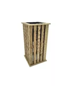 FIORIERA DA ESTERNO VERTICALE IN LEGNO DI PINO ASSEMBLATA 32,5X32,5X65 CM