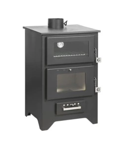 STUFA A LEGNA CON FORNO DIVINA FIRE "SILVIA" NERO 14,6 KW