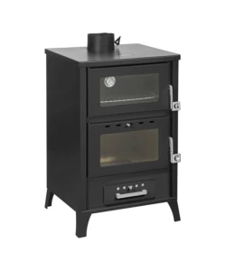 STUFA A LEGNA CON FORNO DIVINA FIRE "MARIKA" NERO 22 KW