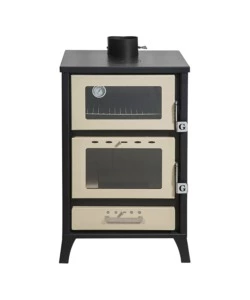 STUFA A LEGNA CON FORNO DIVINA FIRE "MARIKA" BEIGE 22 KW