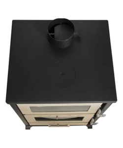 STUFA A LEGNA CON FORNO DIVINA FIRE "MARIKA" BEIGE 22 KW