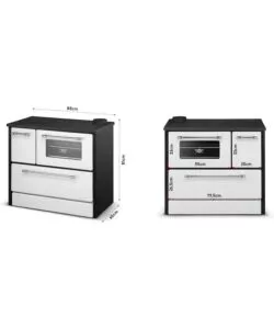CUCINA A LEGNA DIVINA FIRE "BEATRICE" BIANCO 9 KW