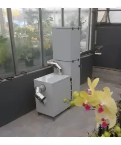 STUFA A PELLET SENZA CANNA FUMARIA PIROX "TURBOPELLET" BIANCO 11 KW