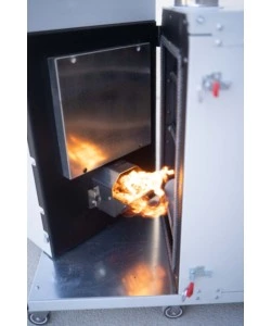 STUFA A PELLET SENZA CANNA FUMARIA PIROX "TURBOPELLET" BIANCO 11 KW