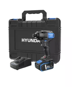 KIT VALIGETTA AVVITATORE A IMPULSI A BATTERIA HYUNDAI 230 NM 20V 4AH E CARICABATTERIE - COD. 25862