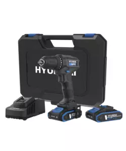 KIT VALIGETTA TRAPANO AVVITATORE A BATTERIA HYUNDAI 40 NM 2 X 20V 2AH E CARICABATTERIE - COD. 25871