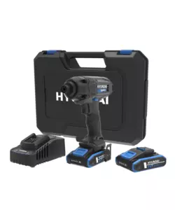 KIT VALIGETTA AVVITATORE A IMPULSI A BATTERIA HYUNDAI 180 NM 2 BATTERIE 20V 2AH E CARICABATTERIE - COD. 25877
