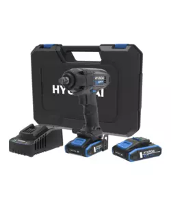 KIT VALIGETTA AVVITATORE A IMPULSI A BATTERIA HYUNDAI 250 NM 2 BATTERIE 20V 2AH E CARICABATTERIE - COD. 25879