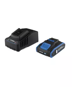 KIT CARICABATTERIE SINGOLO E BATTERIA DI RICAMBIO HYUNDAI 20V 2AH - COD. 25898