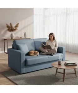 DIVANO LETTO "AFRODITE" 2 POSTI GRIGIO-BLU 155X80X87 CM