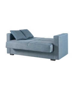 DIVANO LETTO "AFRODITE" 2 POSTI GRIGIO-BLU 155X80X87 CM