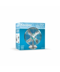 VENTILATORE DA TAVOLO KOOPER GRIGIO 35W