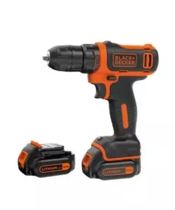 KIT VALIGETTA TRAPANO AVVITATORE A BATTERIA BLACK+DECKER "BDCDD12KB-QW" 2 BATTERIE 10,8V 1,5AH