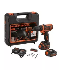 KIT VALIGETTA TRAPANO AVVITATORE A BATTERIA BLACK+DECKER "BDCDD12KB-QW" 2 BATTERIE 10,8V 1,5AH