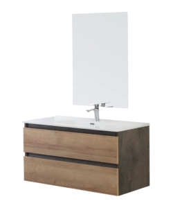 MOBILE BAGNO SOSPESO "REVITAL" NOCE SCURO, 84X49X56 CM