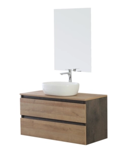 MOBILE BAGNO SOSPESO "REVITAL" NOCE, 80X46X51 CM