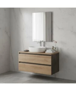 MOBILE BAGNO SOSPESO "REVITAL" NOCE, 80X46X51 CM