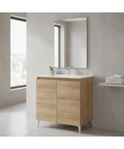 MOBILE BAGNO DA APPOGGIO "REVITAL" ROVERE, 80X46X86 CM