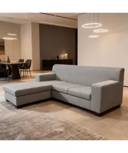 DIVANO CON PENISOLA REVERSIBILE BELLAHOME "TRIS" GRIGIO 218X162X90CM