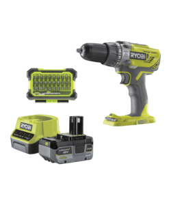 KIT TRAPANO A PERCUSSIONE A BATTERIA RYOBI "R18PD3-140SA" CON SET PUNTE 18V 4AH E CARICABATTERIE