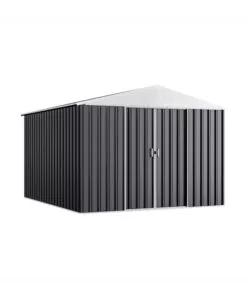 CASETTA DA GIARDINO DOMUS "XL NEW" IN METALLO GRIGIO CON PORTE SCORREVOLI 267X300X194 CM