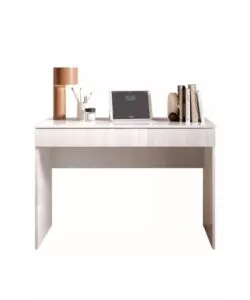 SCRIVANIA CON CASSETTONE "SMILE" BIANCO LUCIDO, 110X50X76 CM