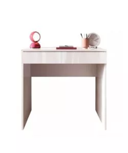 SCRIVANIA CON CASSETTONE "SMILE" BIANCO LUCIDO, 78X50X76 CM