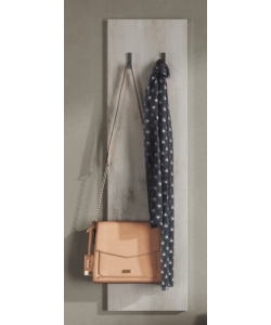 MOBILE DA INGRESSO "BASIC" CON SPECCHIO E APPENDIABITI PINO BIANCO, 91X36X165 CM