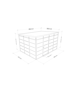 CASETTA DA GIARDINO PREFABBRICATA IN PVC E ALLUMINIO ARTPLAST "MODULARE" NERO E GRIGIO 3X4 MT