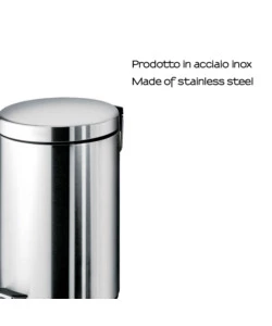 PORTARIFIUTI GEDY "ARGENTA" CROMATO IN ACCIAIO 31,8X20,5X26,5 CM
