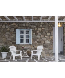 POLTRONA DA ESTERNO "DOLOMITI" IN POLIPROPILENE BIANCO 75X86X86 CM