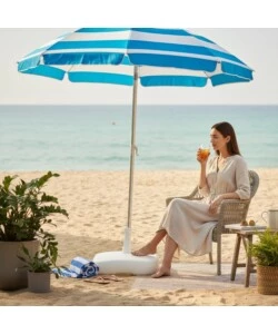 BASE PER OMBRELLONE QUADRATA IN POLIPROPILENE BIANCO 44X44X12