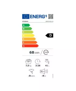 LAVATRICE SLIM HYUNDAI "LBHN-7HIS12S" CARICO 7 KG CLASSE ENERGETICA D