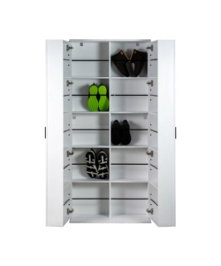 SCARPIERA 2 ANTE BELLAHOME CON ANTE SALVASPAZIO BIANCO 80X33,4X180 CM