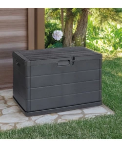 BAULE DA ESTERNO MULTIUSO "BETA" IN POLIPROPILENE ANTRACITE 78X55X52 CM