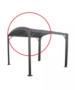 RICAMBIO COPERTURA PER CARPORT RIVIERA "DELUXE" IN POLIESTERE GRIGIO SCURO