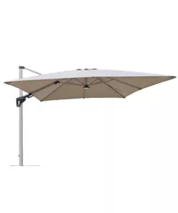 OMBRELLONE A BRACCIO DA ESTERNO RIVIERA "HELIANTUS" CON LED E SPEAKER GRIGIO CHIARO 300X400 CM