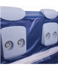 PISCINA IDROMASSAGGIO SPA RIVIERA "OSLO ZAFFIRO" IN PVC GRIGIO SCURO E BLU EFFETTO LEGNO 160X160X65 CM