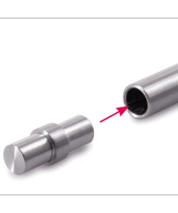 KIT 5 PEZZI RACCORDO LINEARE PER TONDINO IN ACCAIO INOX SATINATO