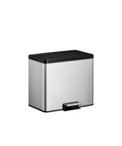 PATTUMIERA A PEDALE EKO "ESSENTIAL" IN ACCIAIO INOX SILVER 20+9 L