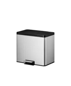 PATTUMIERA A PEDALE EKO "ESSENTIAL" IN ACCIAIO INOX SILVER 20+9 L
