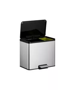 PATTUMIERA A PEDALE EKO "ESSENTIAL" IN ACCIAIO INOX SILVER 20+9 L
