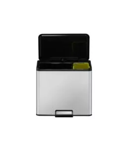 PATTUMIERA A PEDALE EKO "ESSENTIAL" IN ACCIAIO INOX SILVER 20+9 L