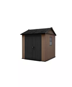 CASETTA DA GIARDINO KETER "NEWTON+ 757/775" IN RESINA MARRONE DOPPIA OPZIONE MONTAGGIO 230X223,8X246 CM