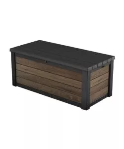 BAULE DA ESTERNO KETER "DECO BOX 150G" IN RESINA MARRONE EFFETTO LEGNO 570 LT 151,7X72,5X70 CM