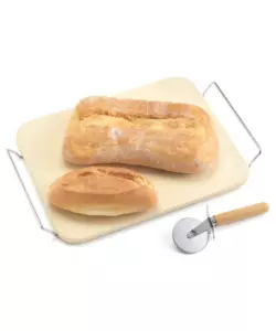 SET PIETRA E ROTELLA TAGLIAPIZZA OMPAGRILL 30X38 CM