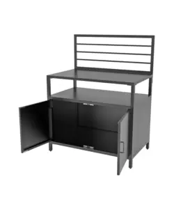 CUCINA DA ESTERNO MODULARE OMPAGRILL "MODULO 2" IN ALLUMINIO NERO 61,5X100X130 CM